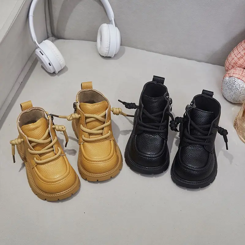 Baby Boots Autumn Winter Kids Soft Sole Leather