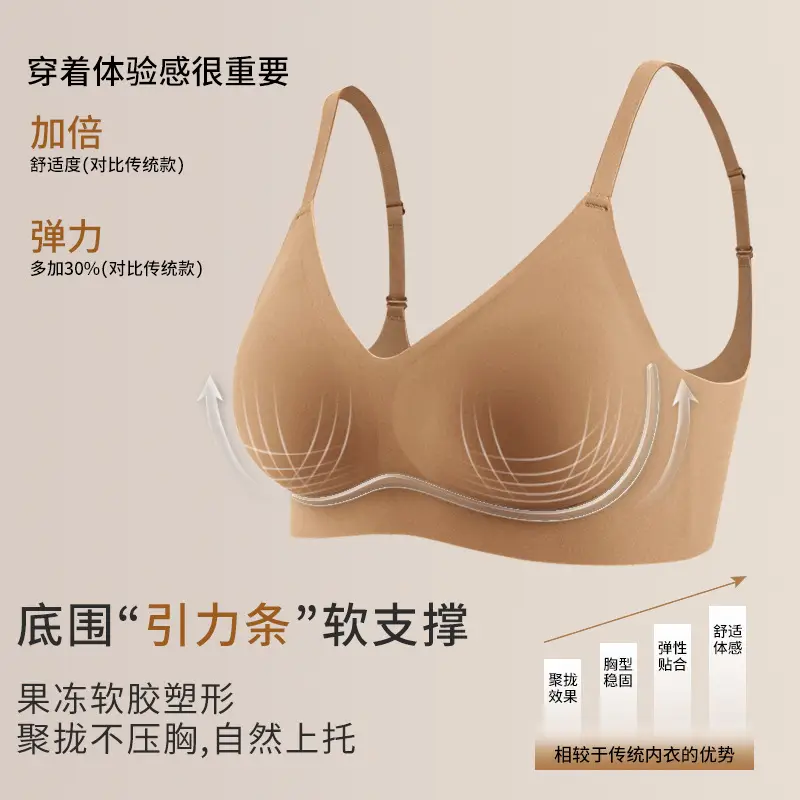 White T-Shirt Bra for Women, Push-Up, Soft Support, Breathable, Anti-Sagging, Minimizes Large Bust, Full Cup, Soft and Comfortable