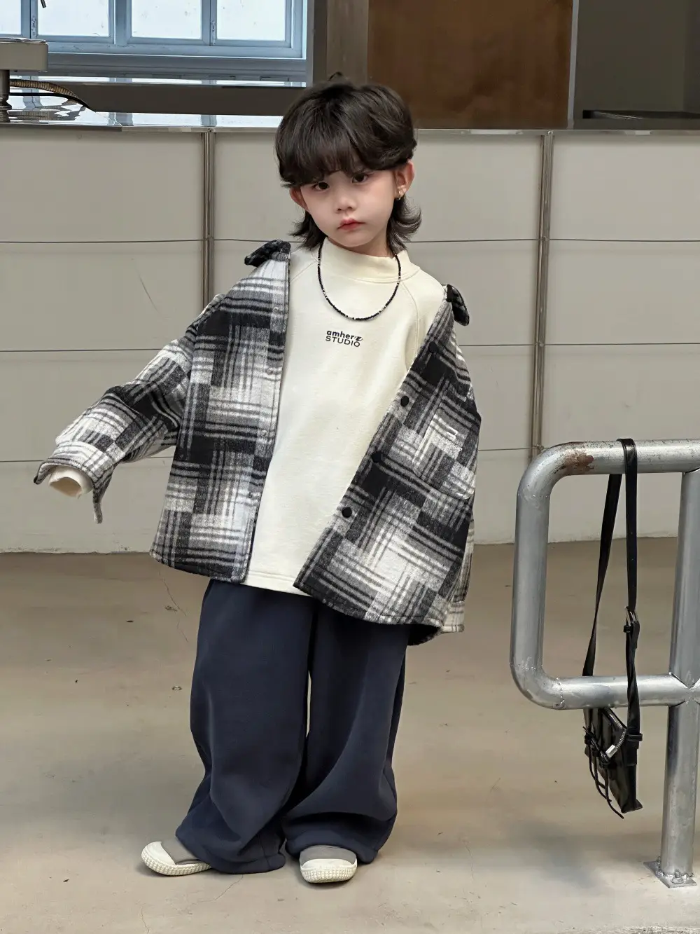 Boy's Velvet Long Sleeve T-Shirt Cream 2025 — feature 11
