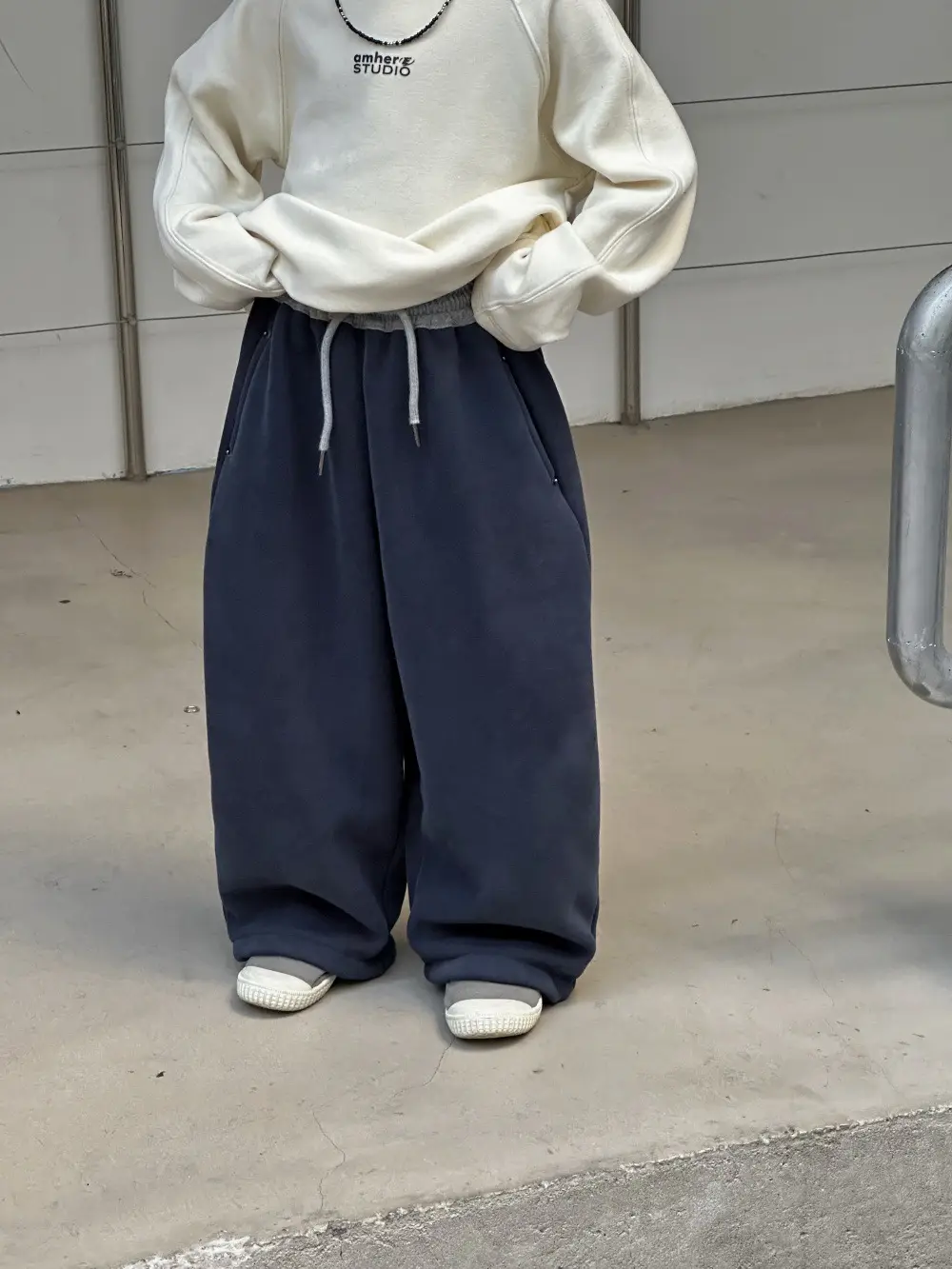 Boy's Velvet Long Sleeve T-Shirt Cream 2025 — feature 12