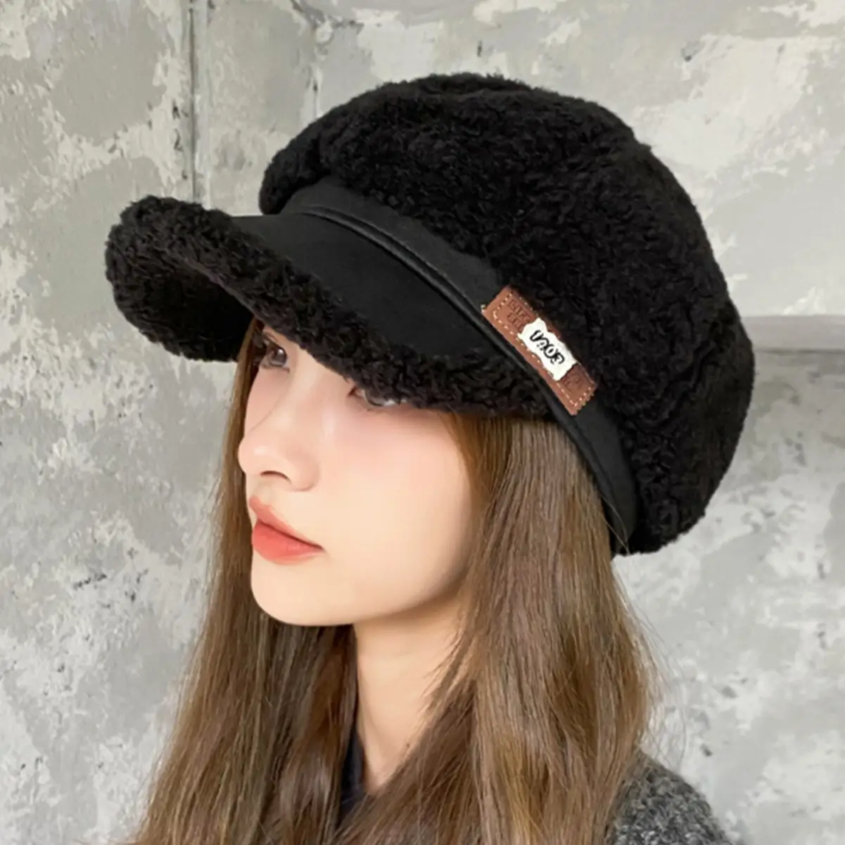 Women Faux Wool Face Cover Cap Winter Warm Cold Proof - Image 6