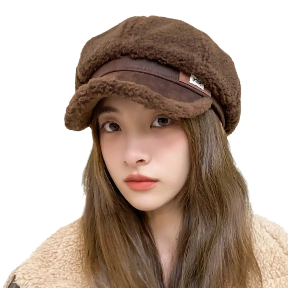 Women Faux Wool Face Cover Cap Winter Warm Cold Proof - Image 9