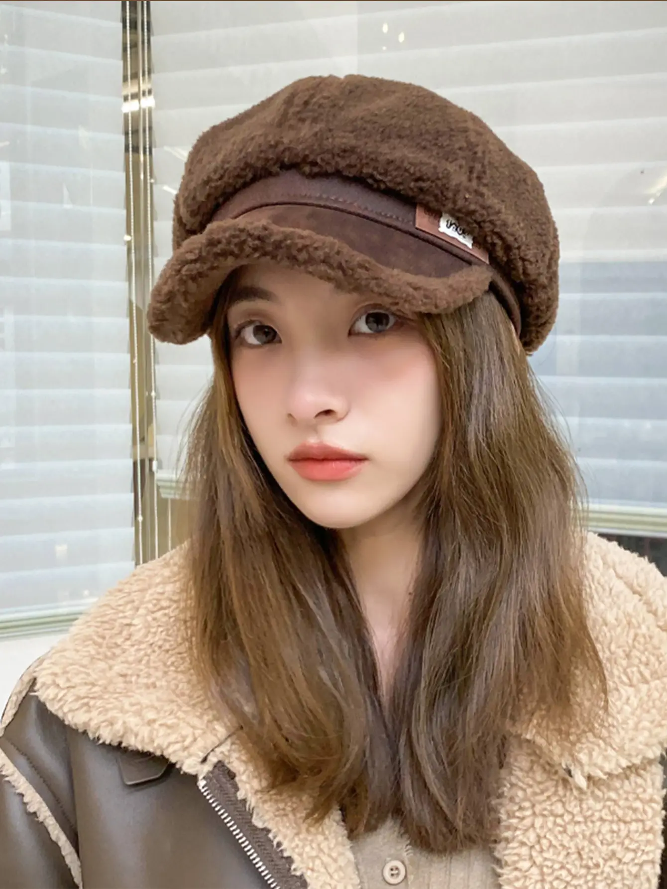 Women Faux Wool Face Cover Cap Winter Warm Cold Proof — feature 12