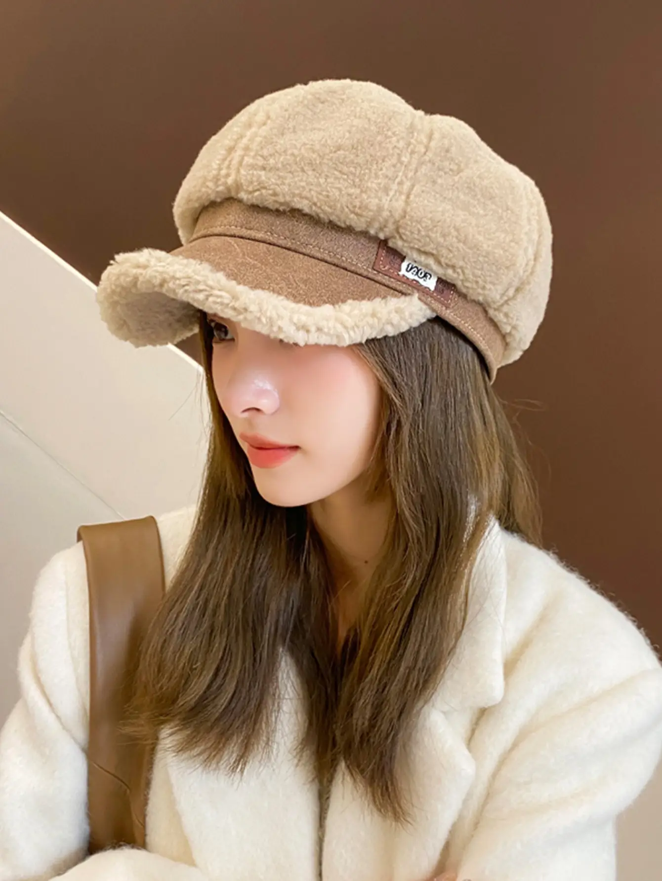 Women Faux Wool Face Cover Cap Winter Warm Cold Proof — feature 14