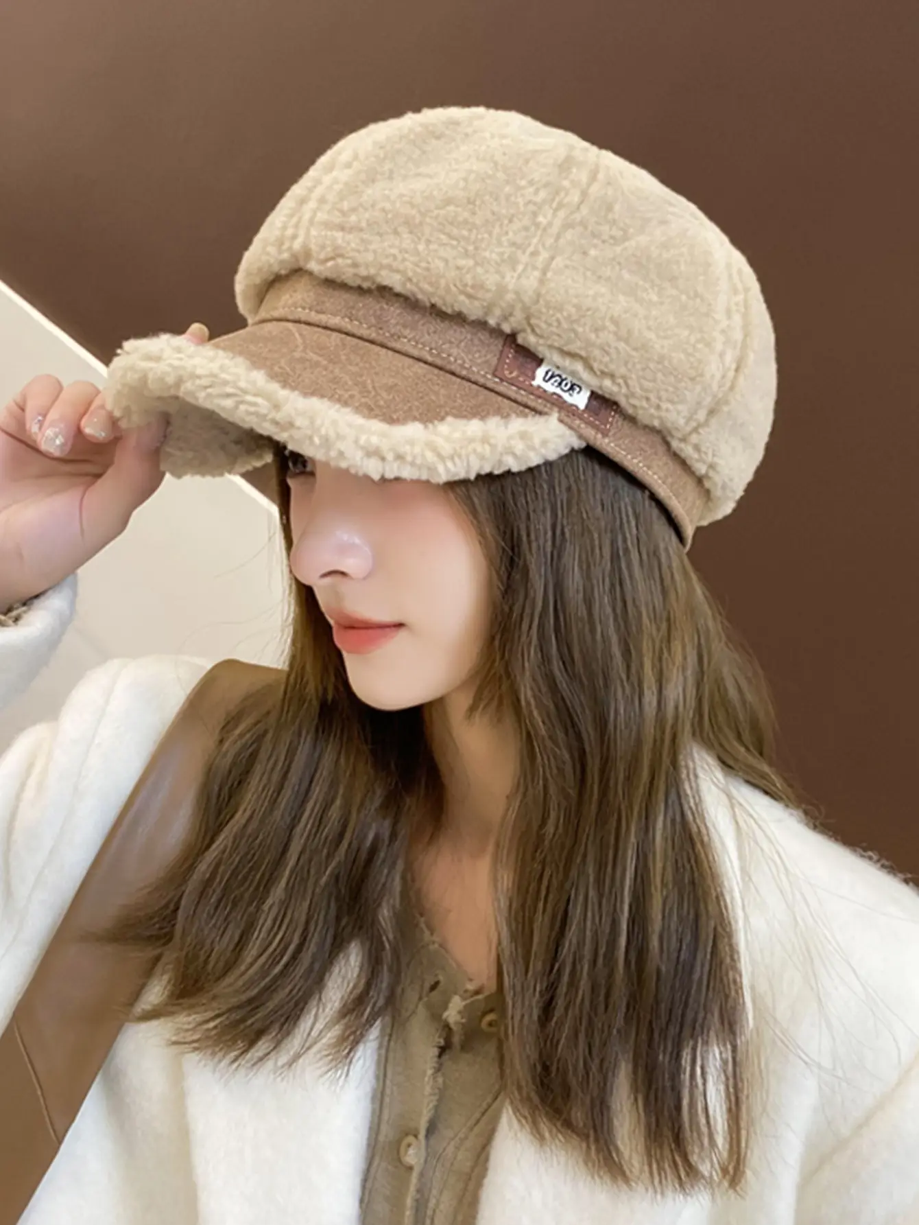 Women Faux Wool Face Cover Cap Winter Warm Cold Proof — feature 15