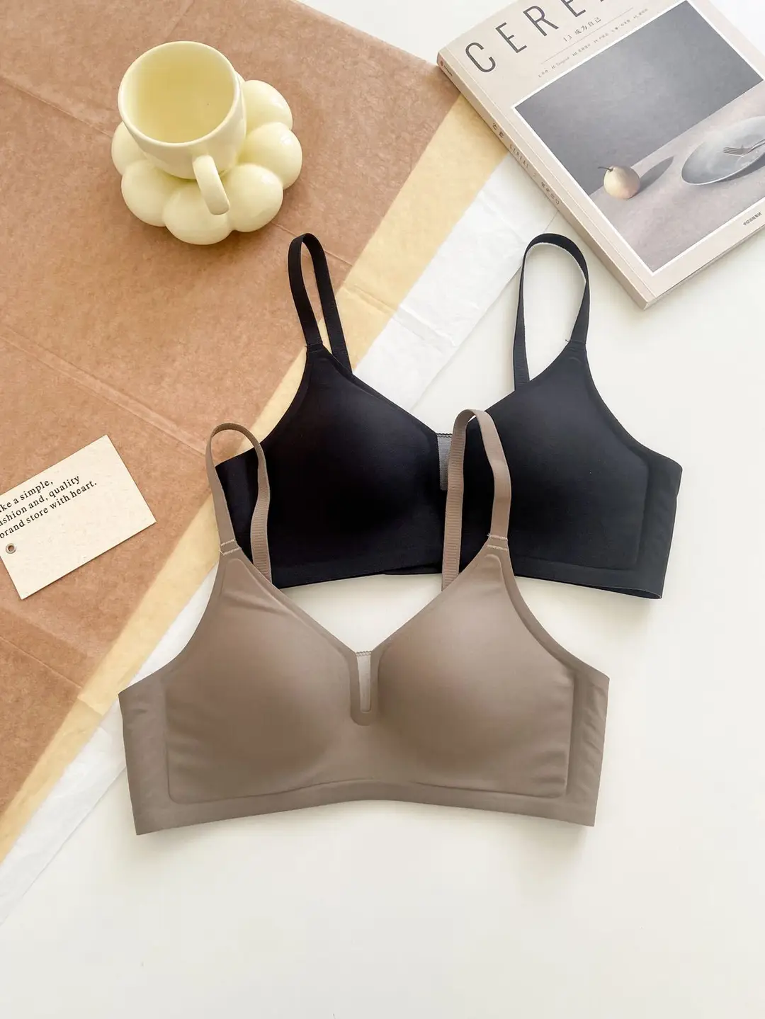 Thin Bra for Small Breasts, Seamless Nude Bra, No Rims, Invisible Adjustable Push-Up Bra for Women — feature 7