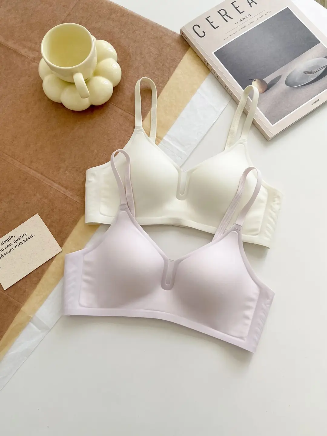 Thin Bra for Small Breasts, Seamless Nude Bra, No Rims, Invisible Adjustable Push-Up Bra for Women — feature 8