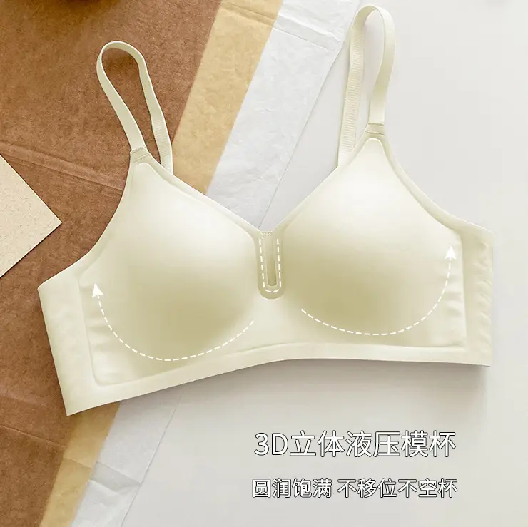 Thin Bra for Small Breasts, Seamless Nude Bra, No Rims, Invisible Adjustable Push-Up Bra for Women - Image 2