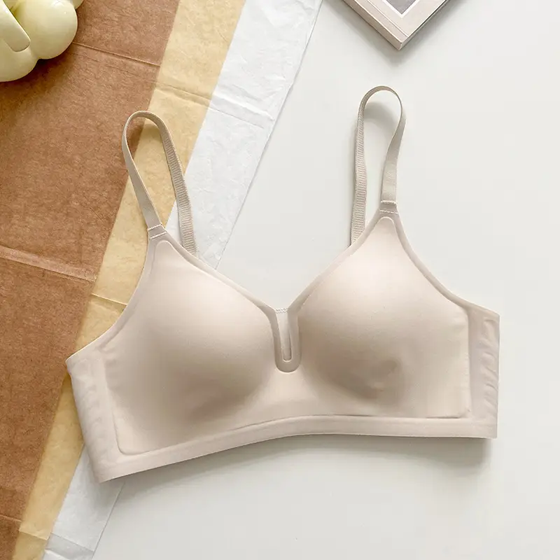 Thin Bra for Small Breasts, Seamless Nude Bra, No Rims, Invisible Adjustable Push-Up Bra for Women - Image 4