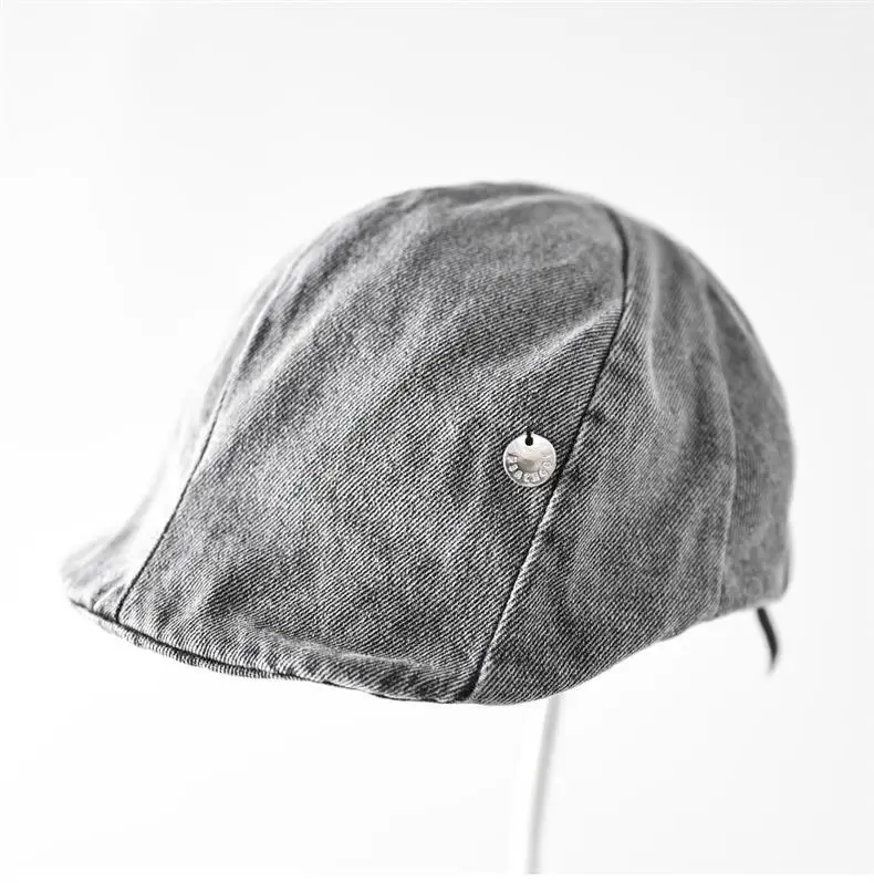 Women Denim Duckbill Cap with Silver Buckle — feature 1