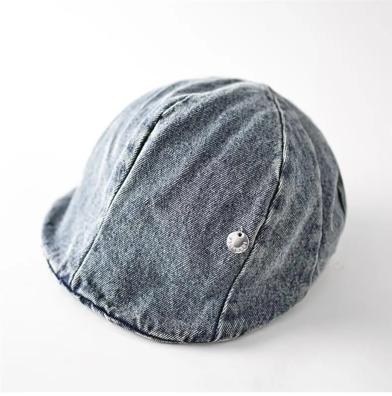 Women Denim Duckbill Cap with Silver Buckle — feature 2