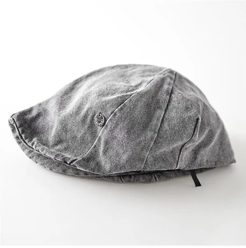 Women Denim Duckbill Cap with Silver Buckle — feature 6