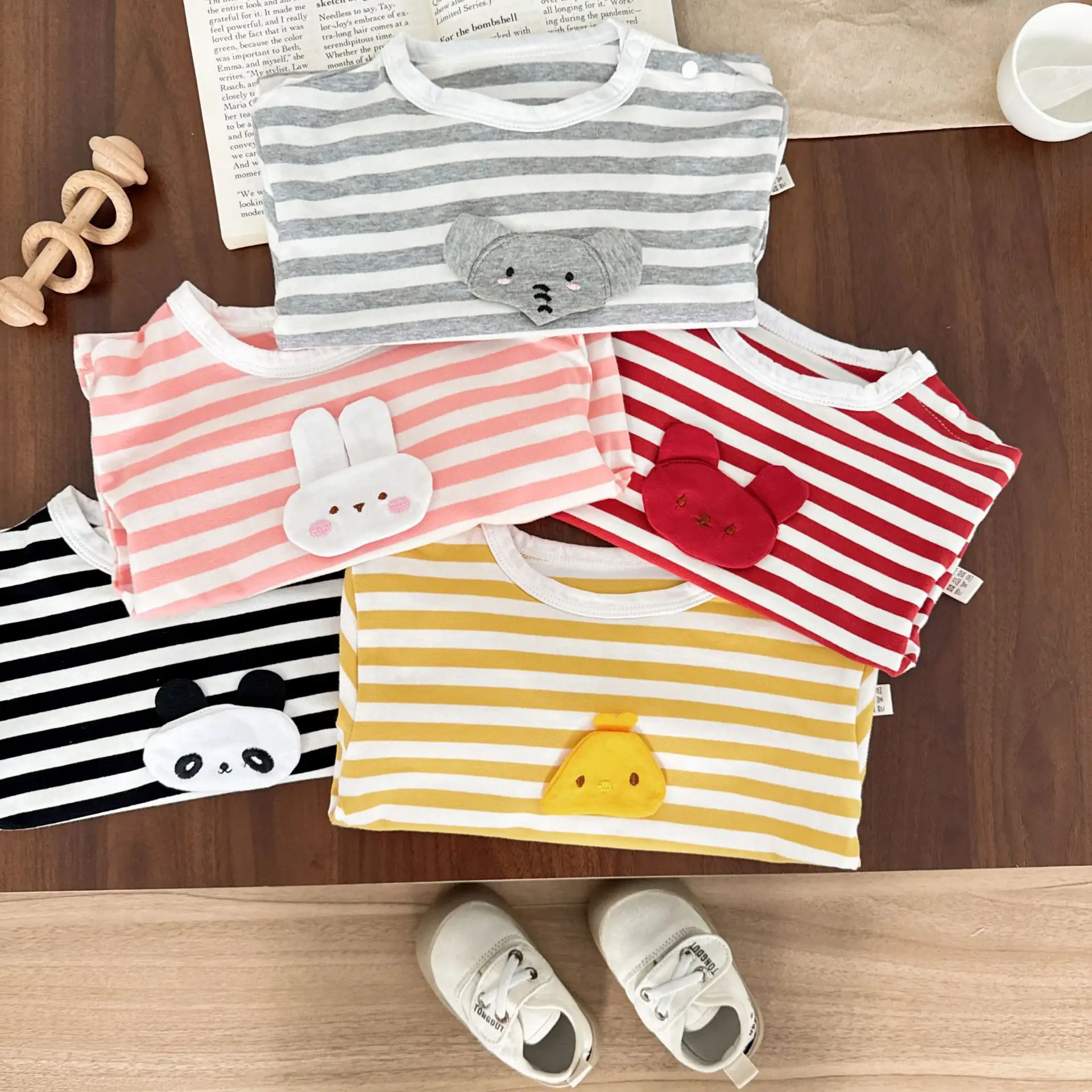Autumn Striped Cartoon Baby T-Shirt for Boys - Image 8