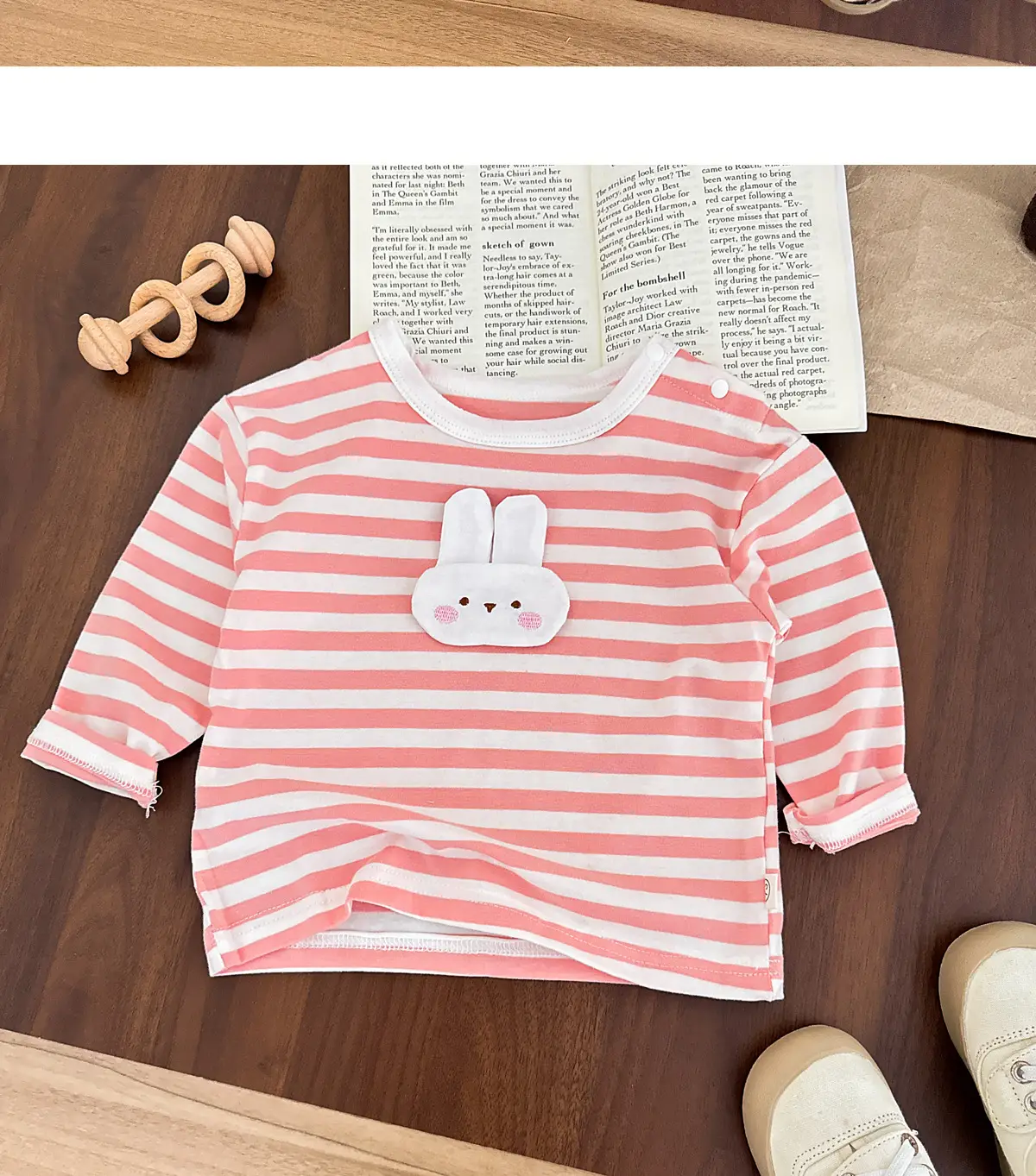 Autumn Striped Cartoon Baby T-Shirt for Boys — feature 10