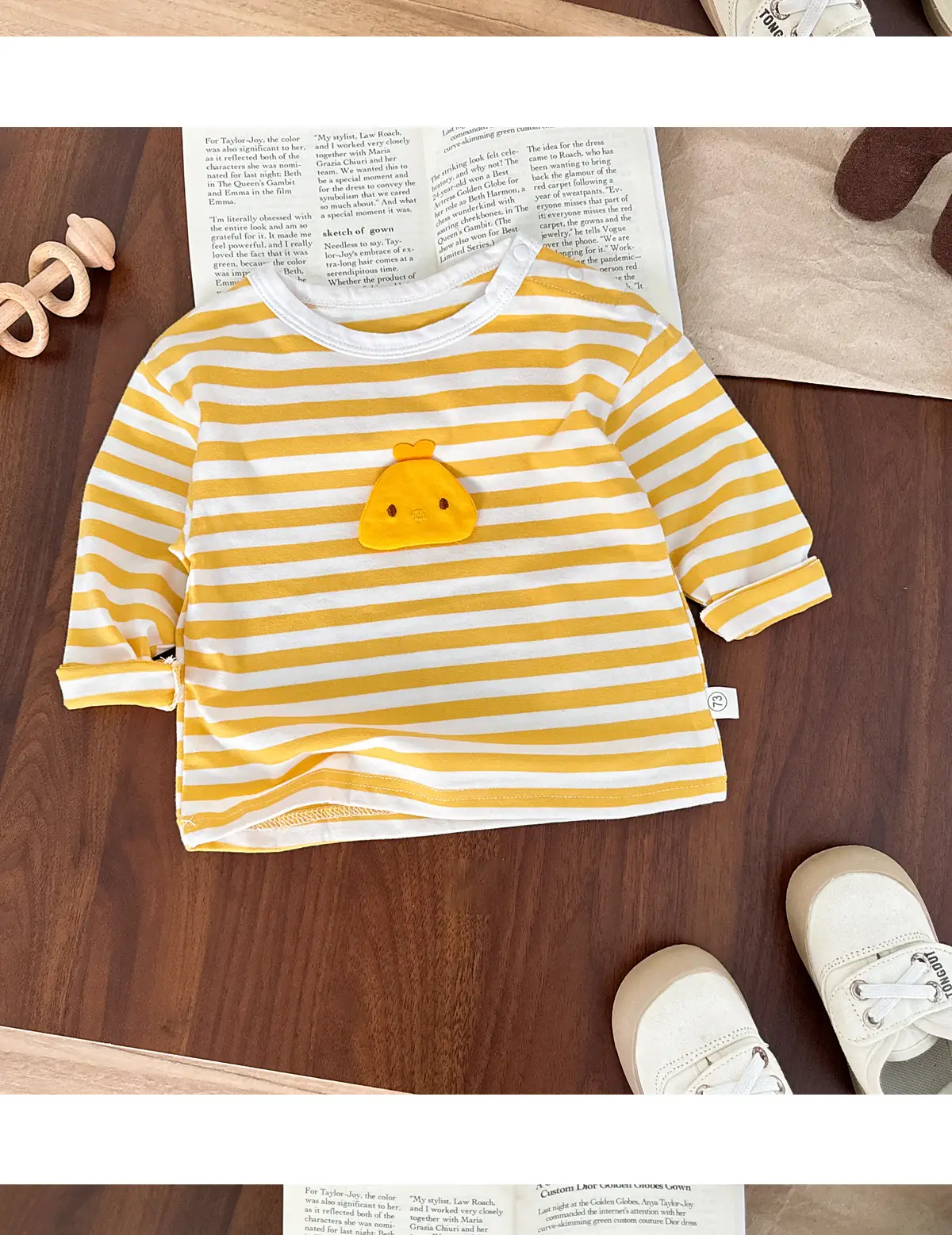 Autumn Striped Cartoon Baby T-Shirt for Boys — feature 11