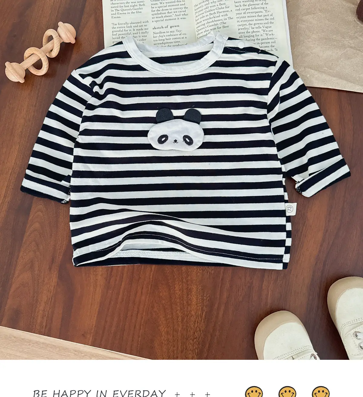 Autumn Striped Cartoon Baby T-Shirt for Boys — feature 13