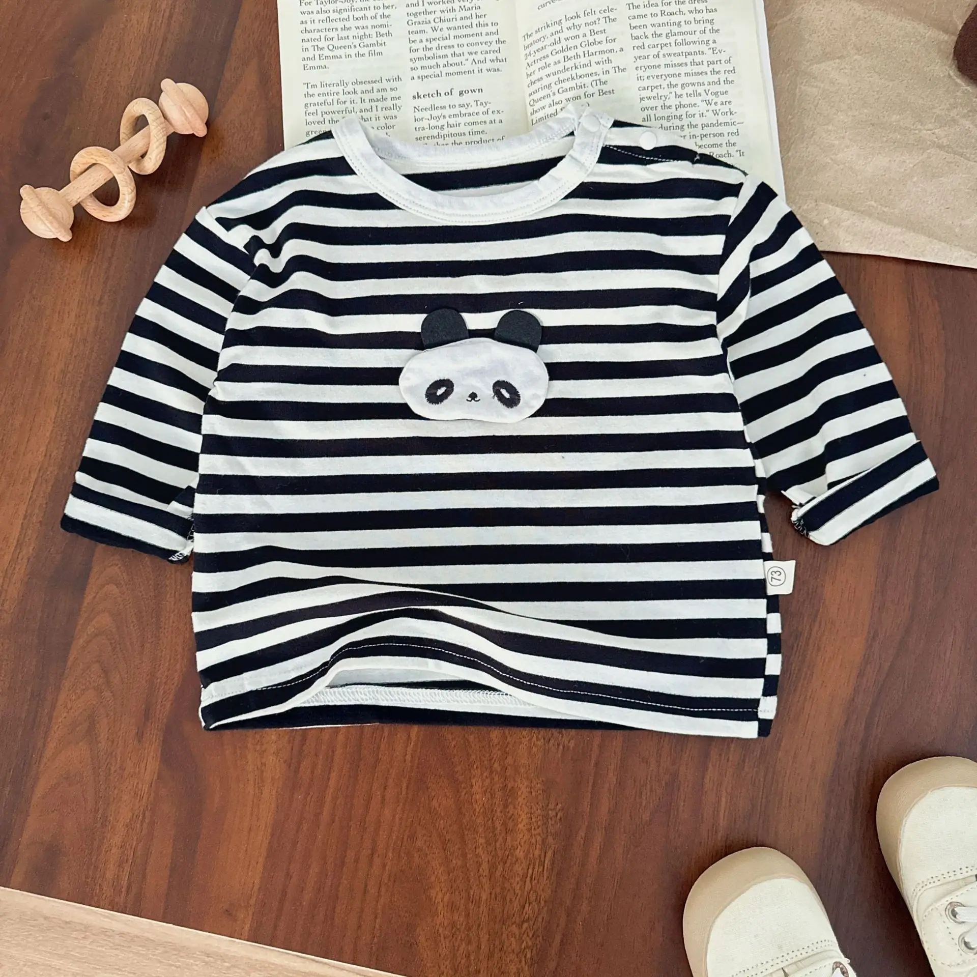 Autumn Striped Cartoon Baby T-Shirt for Boys - Image 5