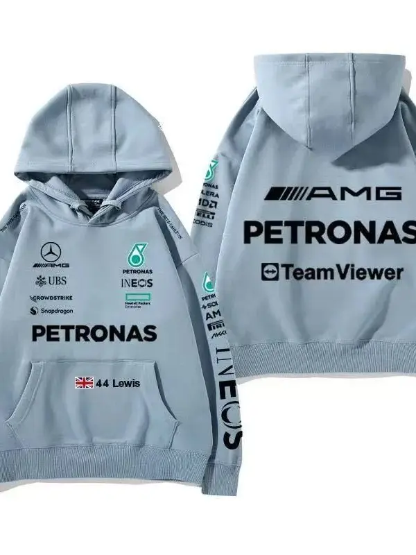 Cross-Border Mercedes Racing Suit Printed Hooded Sweatshirt Training Casual Loose Sports Sweatshirt