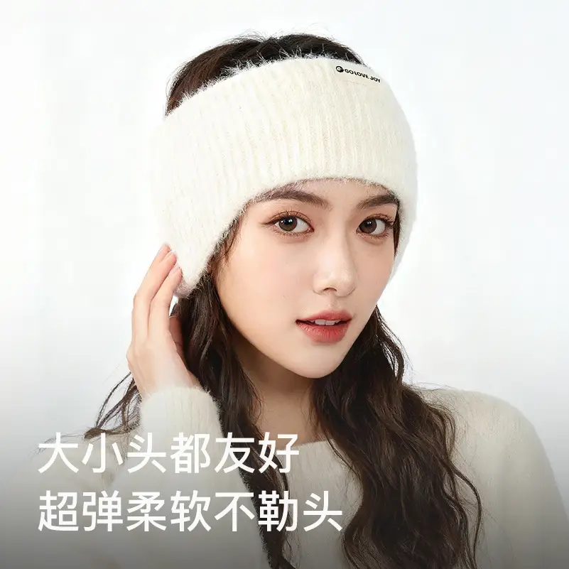 Golejie Warm Wool Earmuffs for Women, Anti-Freeze Ear Protection, Cycling, Windproof and Cold-Proof, Cute Plush Ear Warmer Headband Earmuffs