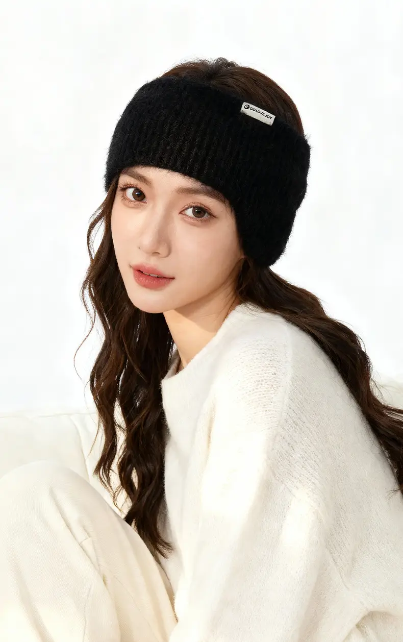 Golejie Warm Wool Earmuffs for Women, Anti-Freeze Ear Protection, Cycling, Windproof and Cold-Proof, Cute Plush Ear Warmer Headband Earmuffs — feature 12
