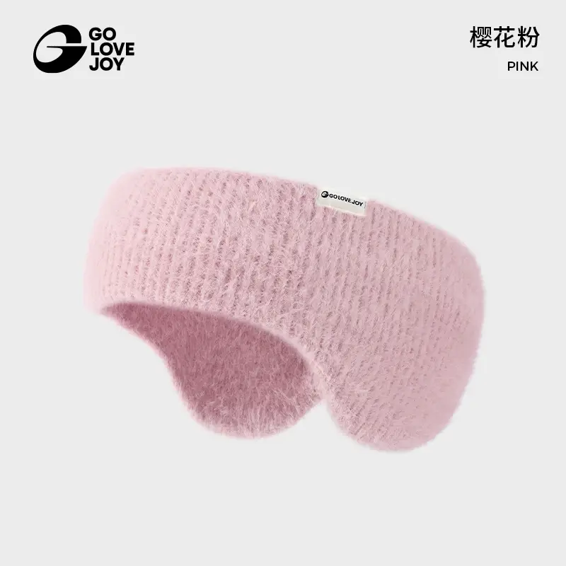 Golejie Warm Wool Earmuffs for Women, Anti-Freeze Ear Protection, Cycling, Windproof and Cold-Proof, Cute Plush Ear Warmer Headband Earmuffs