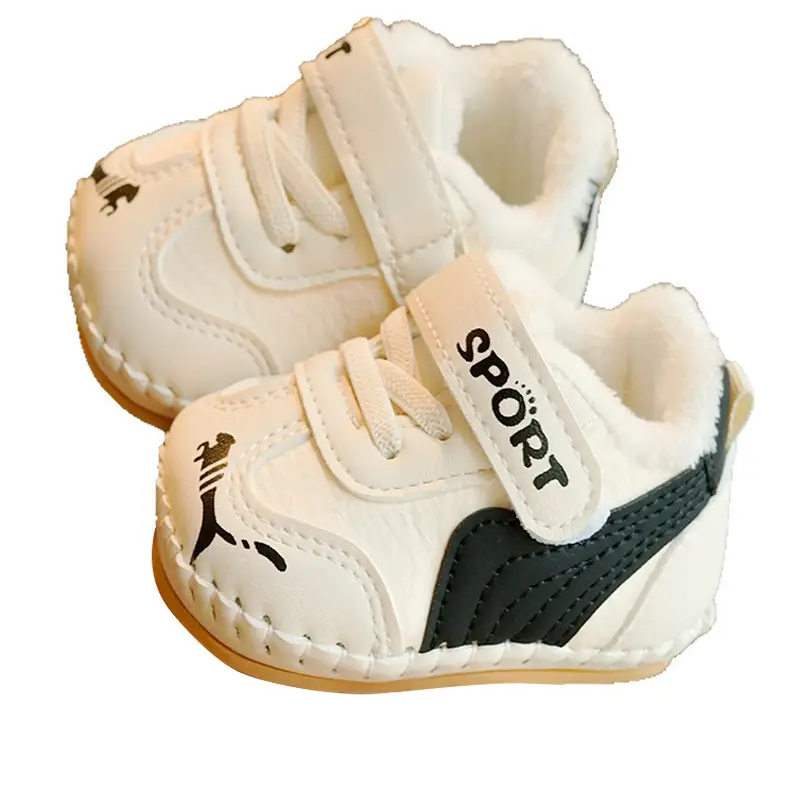 Baby Shoes White Fleece Lined Winter Toddler 0-1Y