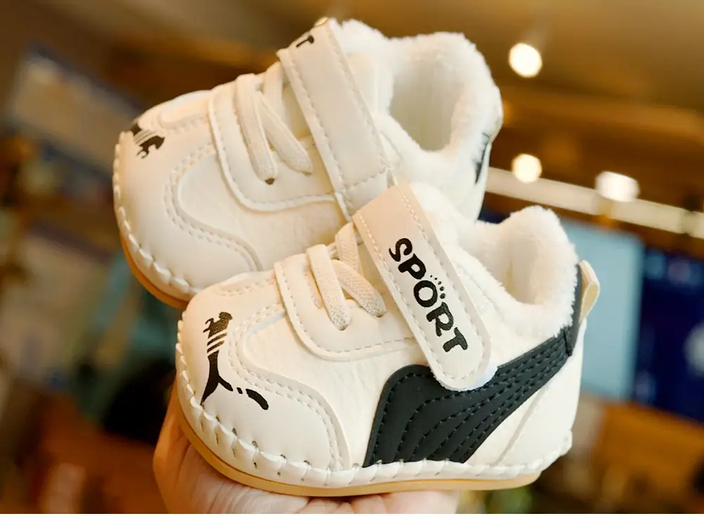 Baby Shoes White Fleece Lined Winter Toddler 0-1Y — feature 5