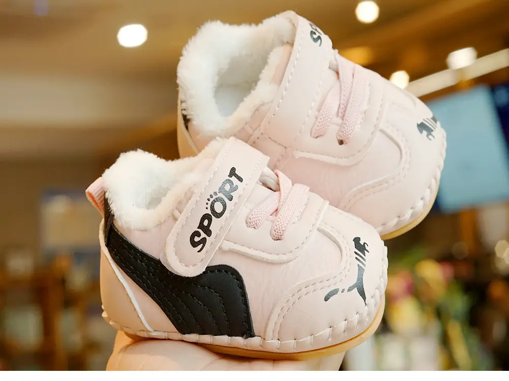 Baby Shoes White Fleece Lined Winter Toddler 0-1Y — feature 7