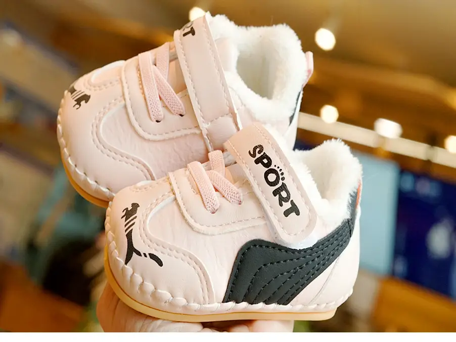Baby Shoes White Fleece Lined Winter Toddler 0-1Y — feature 8