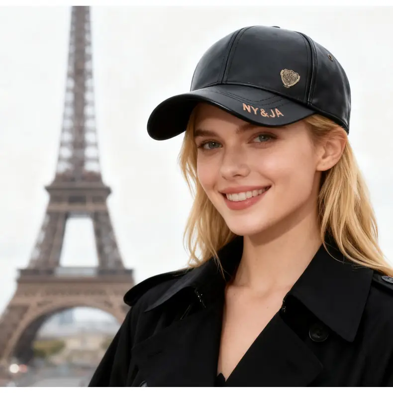 Men's Fleece Lined Baseball Cap with Leather Duckbill — feature 15