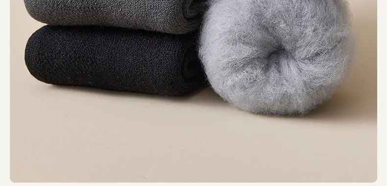 Winter Extra Thick Terry Socks for Men, Super Thick Fleece-Lined Mid-Calf Socks, Autumn and Winter Cold-Resistant Warm Terry Socks from Zhuji Factory — feature 5