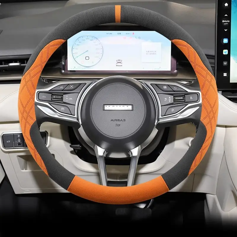 Great Wall Haval H6 Steering Wheel Cover Ultra-Thin Suede Haval Third Generation H6 National Trend Version H6 Modified Decorative Supplies