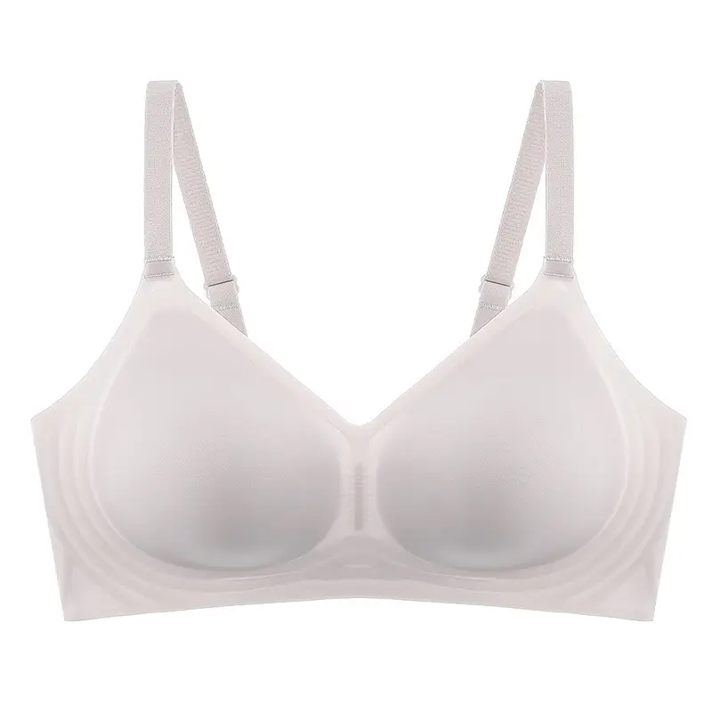 Hot Special Price Summer Seamless Nude Underwear Women's Jelly Soft Support Adjustable Wire-Free Super Soft Thin Bra
