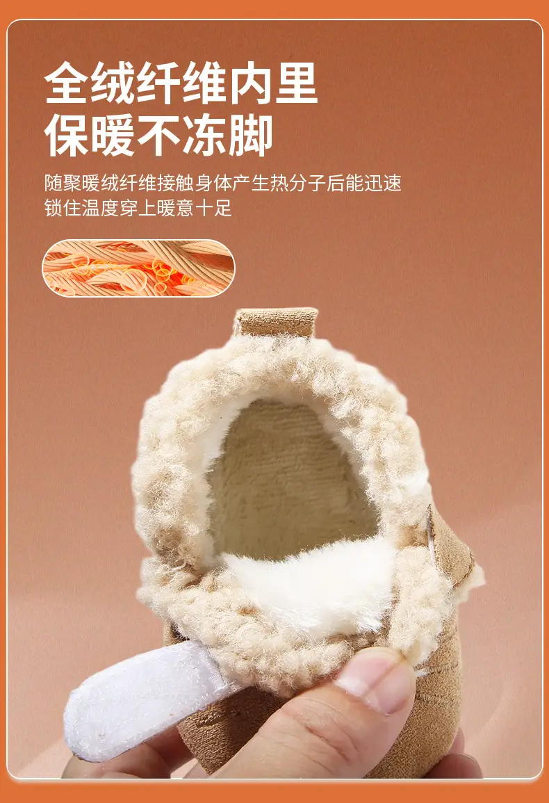 Winter Baby Shoes for Women 0-6-12 Months Soft Sole Fleece-Lined Toddler Shoes — feature 19