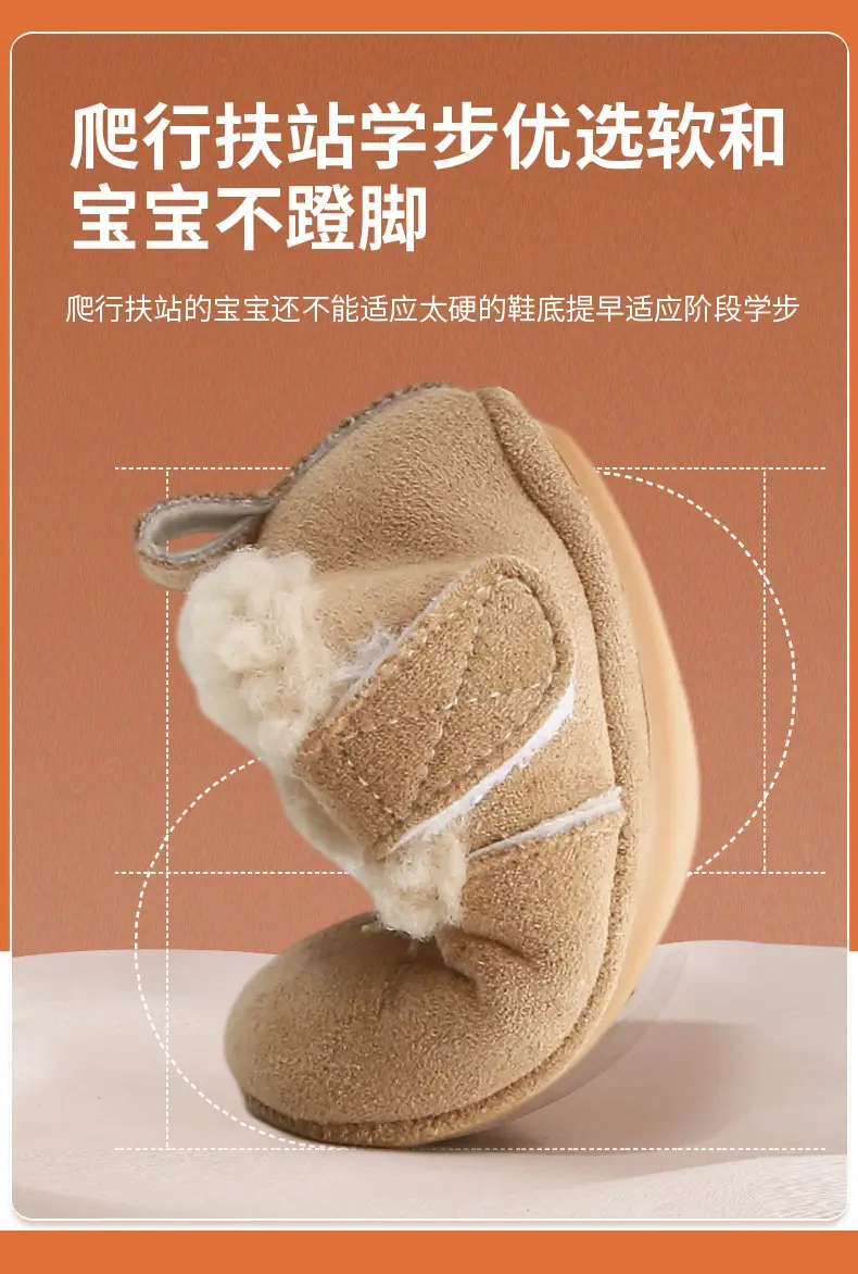 Winter Baby Shoes for Women 0-6-12 Months Soft Sole Fleece-Lined Toddler Shoes — feature 20