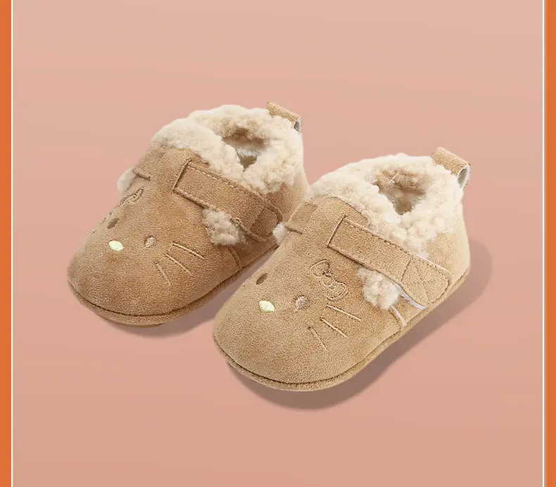 Winter Baby Shoes for Women 0-6-12 Months Soft Sole Fleece-Lined Toddler Shoes — feature 24