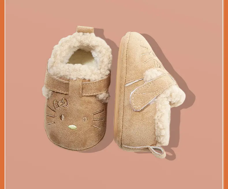 Winter Baby Shoes for Women 0-6-12 Months Soft Sole Fleece-Lined Toddler Shoes — feature 25