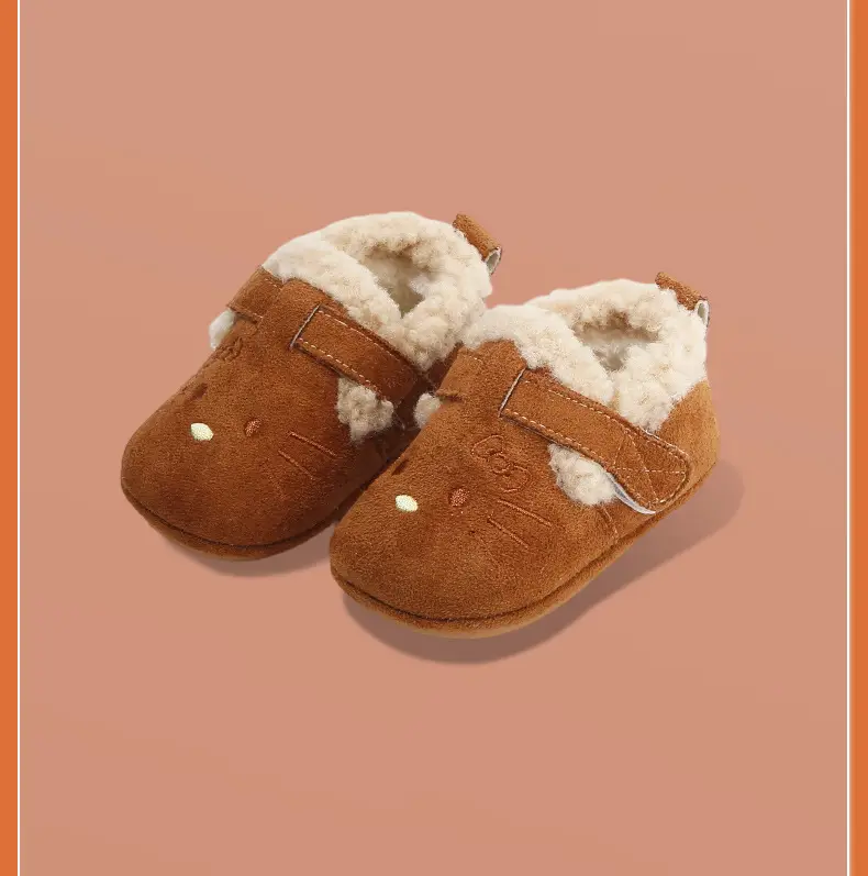 Winter Baby Shoes for Women 0-6-12 Months Soft Sole Fleece-Lined Toddler Shoes — feature 27