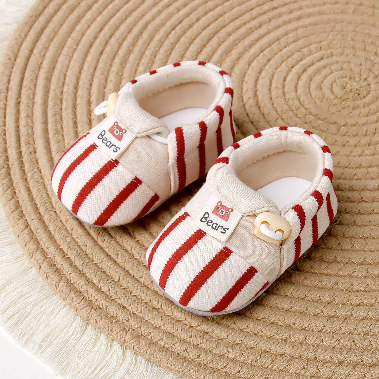 Jingqi Baby Slip-On Shoes for 0-6 Months Non-Slip