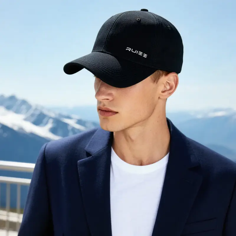 Men's Grey Baseball Cap Outdoor Sun Hat Quick Dry - Image 13