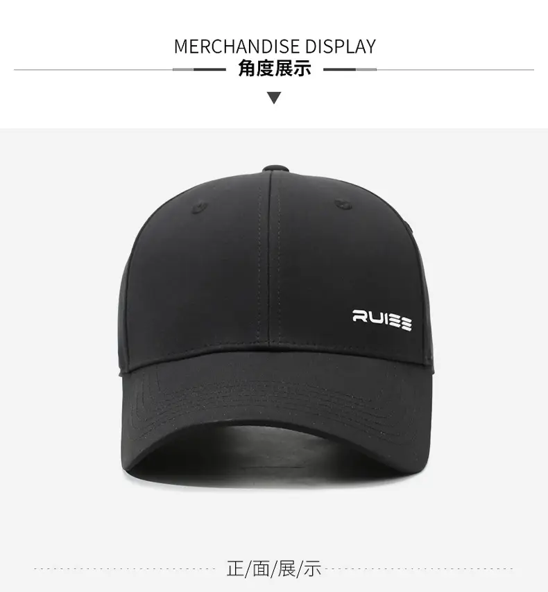 Men's Grey Baseball Cap Outdoor Sun Hat Quick Dry — feature 8