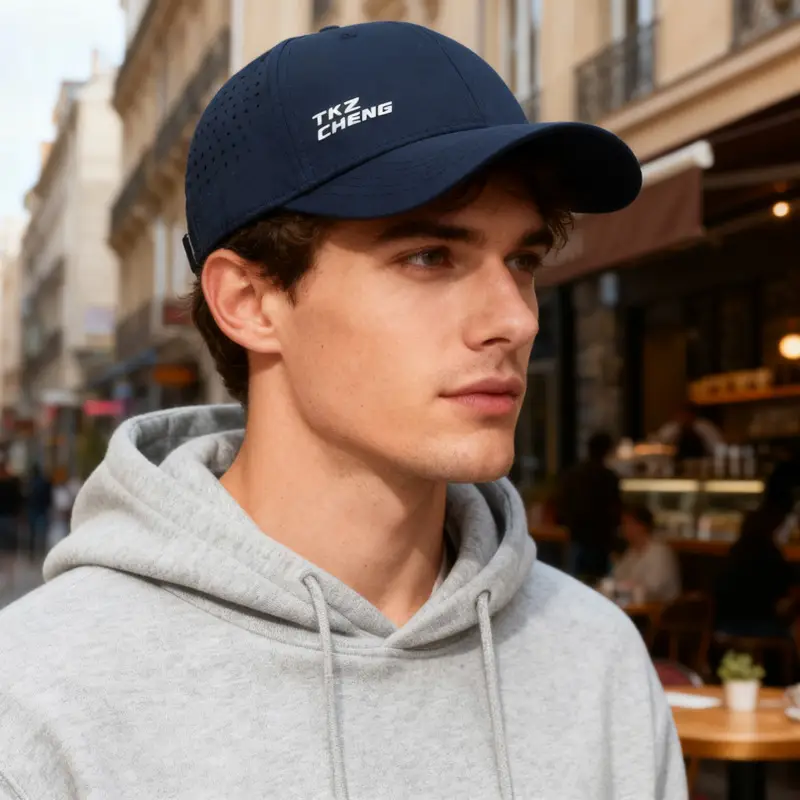 Men's Grey Mesh Baseball Cap THE CHENG Logo - Image 13