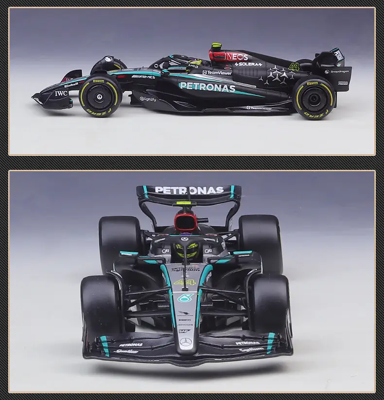 W15E Racing Car 1:24 2024 F1 Mercedes Black Red Bull — feature 7