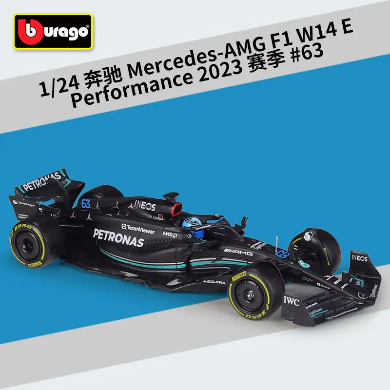 W15E Racing Car 1:24 2024 F1 Mercedes Black Red Bull - Image 15