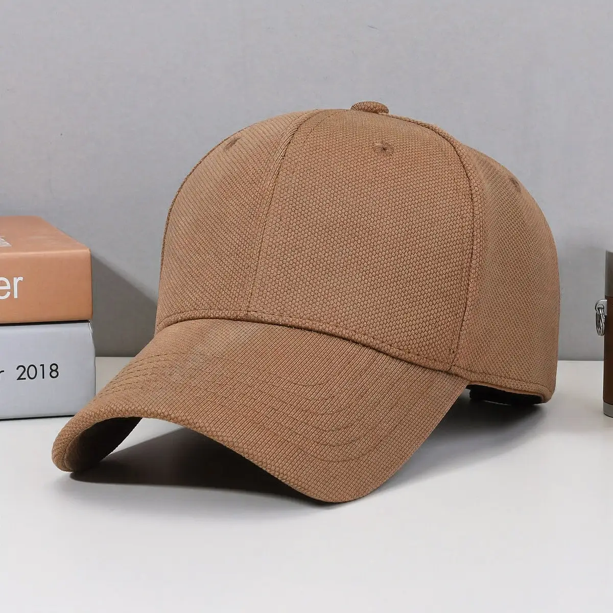 Men's 2025 Baseball Cap Oversized Brown Duckbill Style - Image 8