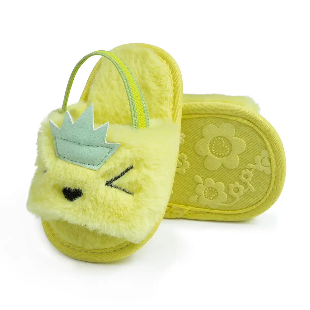 Baby Slippers Cartoon Non-Slip Plush 0-1Yr