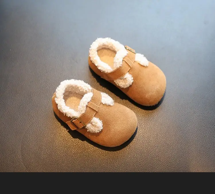 Baby Girl Fleece Lined Birkenstock Shoes Brown — feature 10