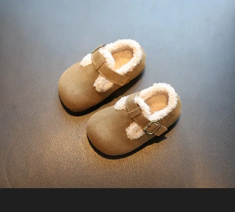 Baby Girl Fleece Lined Birkenstock Shoes Brown — feature 11