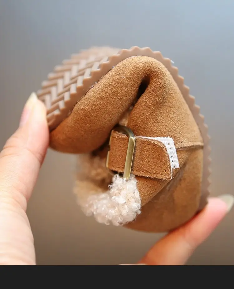 Baby Girl Fleece Lined Birkenstock Shoes Brown — feature 20