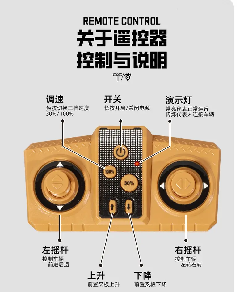 Mini Remote Control Forklift Crane Alloy 1:64 Wireless Bluetooth Engineering Vehicle Toy with Lifting Function Ai Toy — feature 4